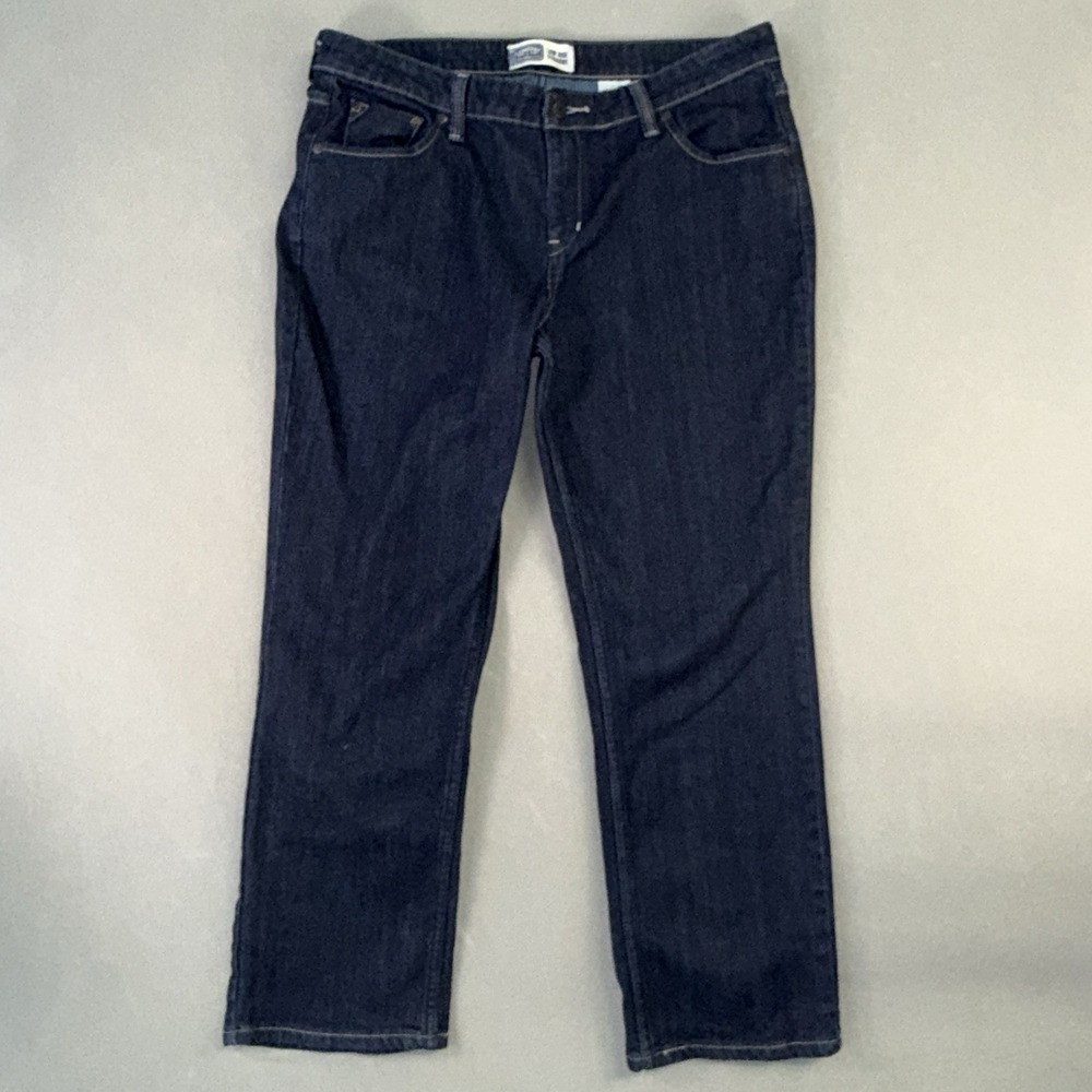 Women's Signature Levi Strauss Low‎ Rise Straight Stretch Jeans Blue Size 16